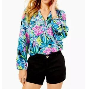 NWOT Lilly Pulitzer 5” High-rise Shorts, Black, Size: 4